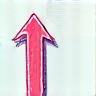 Decorative arrow connecting process steps vertically